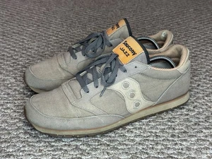 Saucony Jazz Shoes Mens Size 13 Gray Orange Lace Up Canvas Sneakers 2887-15 - Picture 1 of 8