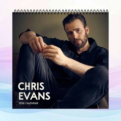Chris Evans 2026 Calendar, Actor Wall Calendar, Hollywood Star Art Poster - Image 1 of 4