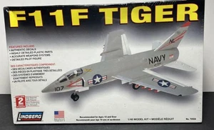 F11F Tiger 1/48 Scale Unassembled Aircraft Model kit #70504 LINDBERG 2006 NIB - Picture 1 of 6