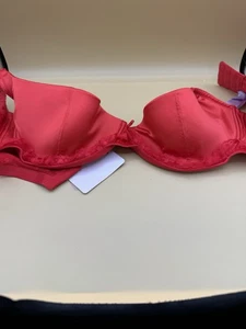 New Savage X Fenty Red Heart Laced Bra Size 40DD - Picture 1 of 7