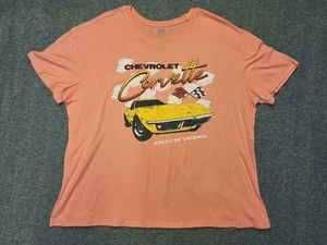 GM Official Womens Pink Chevrolet Corvette Tee XXL (20) American Original - Picture 1 of 8