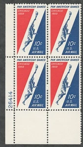 US. C56. 10c. Runner Holding Torch, Pan American Games Issue. PB4. MNH. 1959 - Picture 1 of 2
