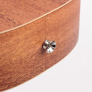 6 Pezzi Cinghia Chitarra Alcalone Fibbia Cintura Vite Bullone Musica Folk Legno - Foto 1 di 11
