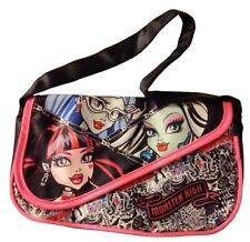 Monster High Girl's 9" Black & Pink *Shoulder Purse Bag Clutch (2013 Mattel) EUC