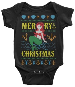 Mer-ry Christmas Mermaid Ugly Christmas Infant Bodysuit - Bild 1 von 5