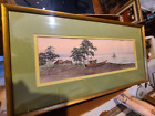 Original Vintage Signed Chinese Watercolor Painting Fishing Village seen Framed