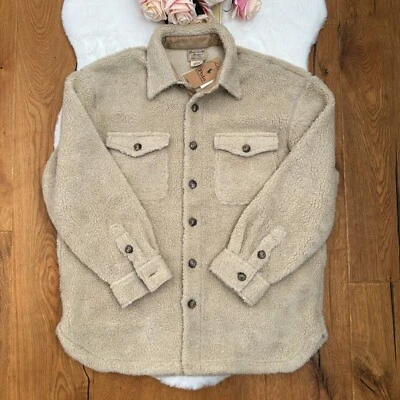 Polo RALPH LAUREN TEDDY JACKET Faux Shearling Sherpa Brown Long size L Large - Image 1 of 4