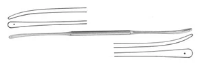 B Med Olivecrona Dura Dissector 2mm x 3mm Tips Hole Double Ended 9 1/2" - Picture 1 of 1