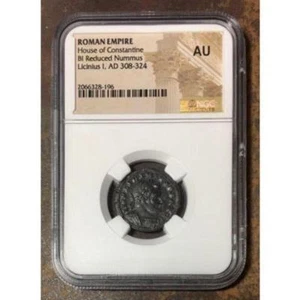 Casa del Imperio Romano de Constantino NGC AU ***Rev. Pye's Stache*** #819694 - Imagen 1 de 4