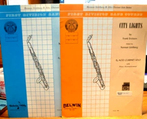 Eb ALTO CLARINET SOLO Belwin First Division Band Lot of 2 Andante & City Lights - Picture 1 of 1