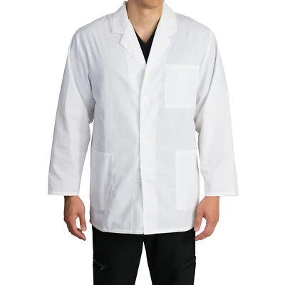 Unisex Medgear Lab coat for Men and Women 33" Long Sleeve White NWT 3001 - Image 1 of 3