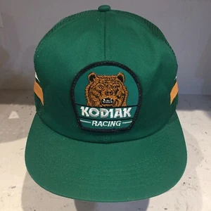 Vintage Kodiak Racing 3 Three Stripe Trucker Snapback Patch Cap Hat K Products - Picture 1 of 8