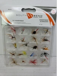 South Bend Fishing 20-Piece Fly Assortment - 20 Best Selling Flies SBFLY20 - Picture 1 of 2