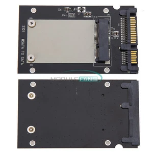 Carte adaptateur Mini Pcie PCI-E SSD mSATA vers 2,5 pouces SATA3 mSATA-SATA noire - Photo 1/6