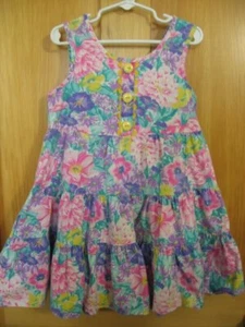 Vintage Bonnie Jean NY Flower Girls Sundress Spring Summer Made USA 6X 80s - Picture 1 of 10