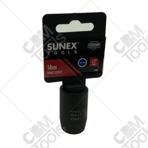 Sunex 214M 1/2" Drive 6 Point 14mm Impact Socket - Picture 1 of 1