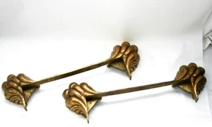 2 Brass Table Or Furniture Bases With Lion Feet - Picture 1 of 4