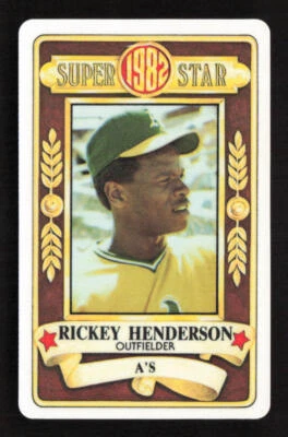 1982 Perma-Graphics Super Star Credit Cards #150-SS8223 Rickey Henderson NM - Image 1 of 2
