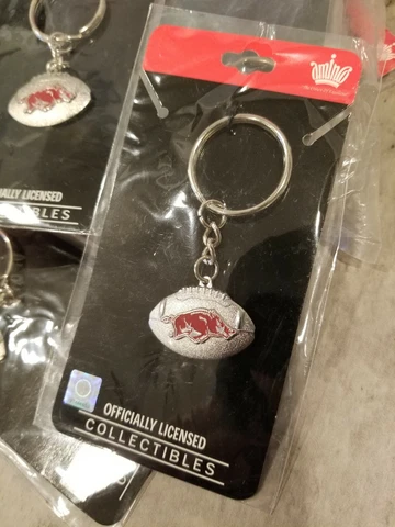 Arkansas Razorbacks Officially Licensed Collectibles Football Key Ring Cover