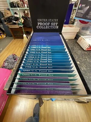 (27) United States Mint Proof Set Collection 1968-1993 Coins In Mint Box W/COA - Image 1 of 4