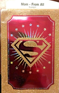 Tarjeta de cumpleaños de mamá SUPERGIRL "a mamá de EE. UU." con todo nuestro amor" sello 25G - Imagen 1 de 3