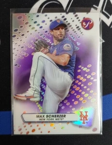 Max Scherzer-2023 Topps Pristine Purple Refractor /99-Mets a020 - Picture 1 of 2