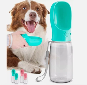 Dog Water Bottle Leak Proof Portable Travel Dog Water Dispenser 19oz 550ml USA - Picture 1 of 11