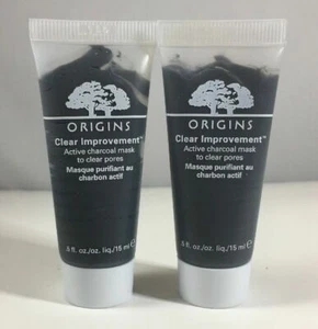 Lot 2 Origins Clear Improvement Active Charcoal Mask 0.5 oz/15ml each - Picture 1 of 3