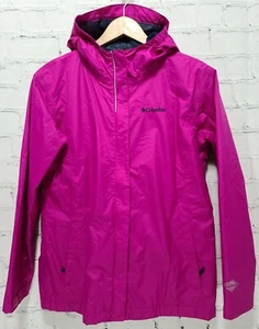 COLUMBIA Girl's Hooded Omni-Tech Light Weight Jacket XL X-Large Magenta  c22 - Picture 1 of 12