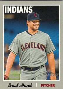 2019 Topps Heritage #257 Brad Hand Cleveland Indians - Picture 1 of 2