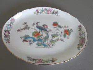 Wedgwood Kutani Crane Bird Oval Dish Platter Plate 6.75" x 9.25" Gold Trim - Picture 1 of 10