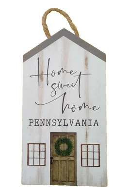 P. Graham Dunn Decoración de Pared Hogar Dulce Hogar Casa Pennsylvania 10" x 3/4" x 5.5 Foto 1 de 4