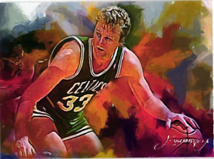 Larry Bird 2019 Authentic Artist Signed Limited Edition Print Card 47 of 50