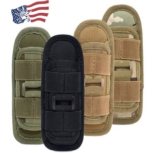 360° Tactical LED Flashlight Pouch Holster Rotary Torch Bag Hunting Belt Case US