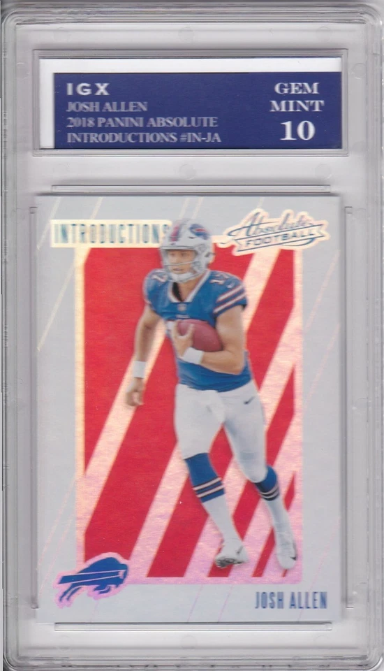 JOSH ALLEN ROOKIE CARD 2018 BILLS Panini Absolute Football GEM MINT 10 RARE RC! - Image 1 of 1