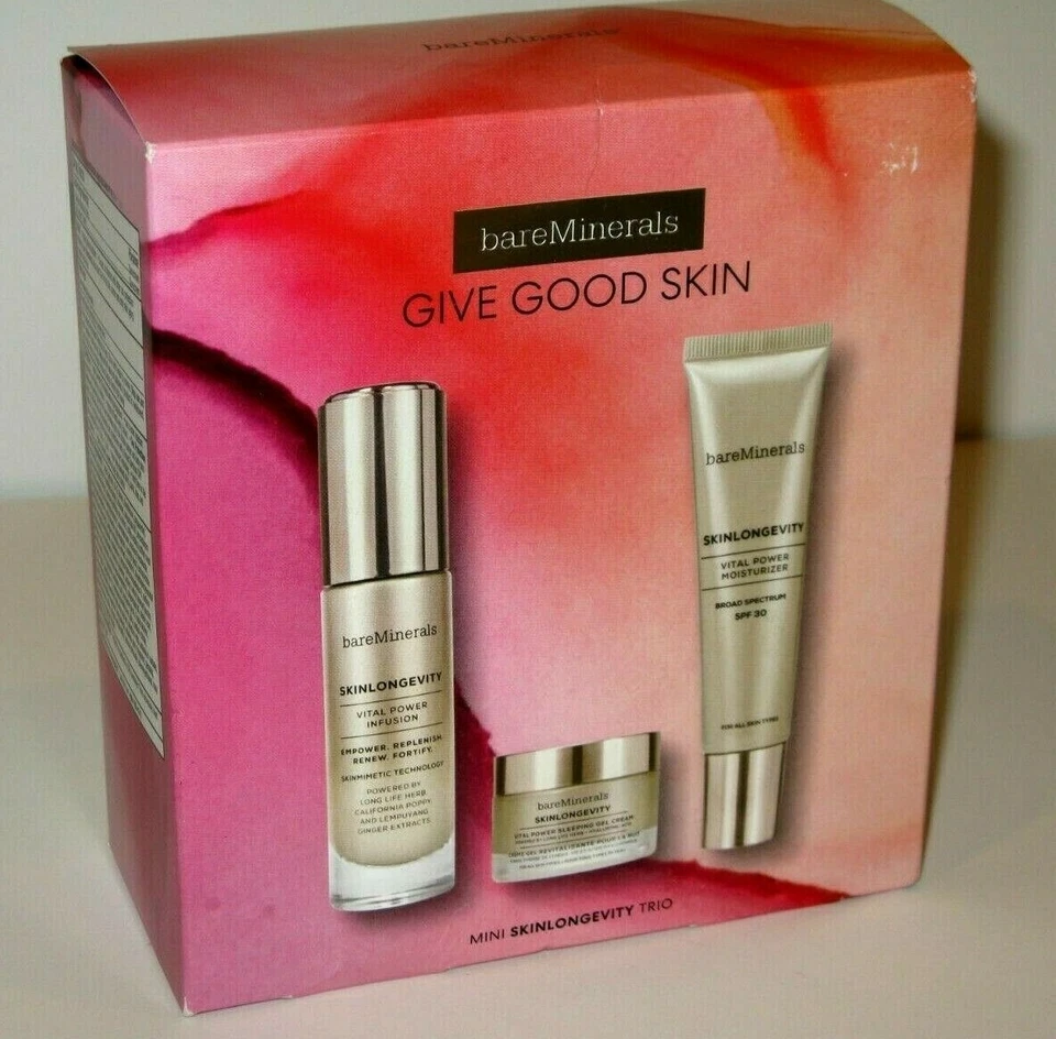 BareMinerals Give Good Skin Mini Skinlongevity Trio - Изображение 1 из 1