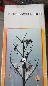 Belk Old Stock Vintage Caffco 18" HALLOWEEN Tree With Oranments - Picture 1 of 5