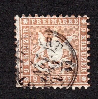 9 Kreuzer - Wurttemberg - Germany - Freimarke - Ancient States - Year 1857 - Image 1 of 2