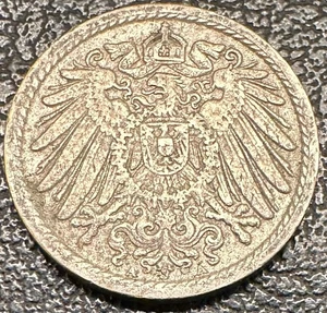 DEUTSCHLAND 1912 - A 5 PFENNIG DEUTSCHES REICH MÜNZE RL3124 - Bild 1 von 2
