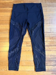 Lululemon Wunder Under Tight 25" Lace Women’s 12 Black High Rise - Bild 1 von 10