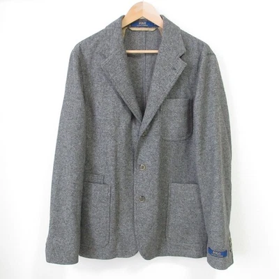POLO RALPH LAUREN MODERN FIT Herringbone Tailored Jacket 40R Grey mens USED - Image 1 of 4