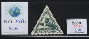 WC1_33771 NETHERLANDS INDIES. 1933 ARCRAFT ENGINE air stamp.  Sc.C18. MLH - Picture 1 of 1