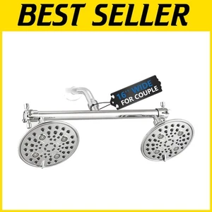 Ergonomic Double Shower Head with Easy Installation – Perfect for Luxury Showers - Picture 1 of 8