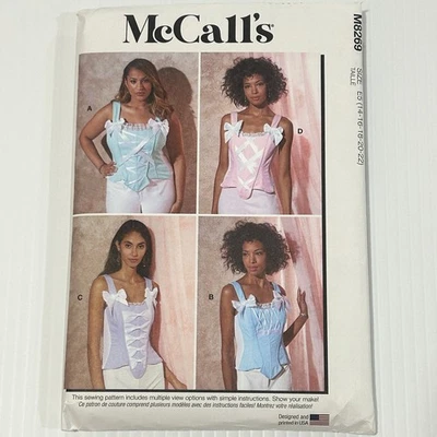 Mcalls Sewing Pattern 8269 Misses Corsets Sizes 14-16-18-20-22 UNCUT Lolita - Image 1 of 4