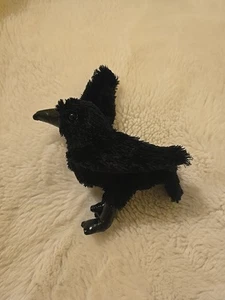Folkmanis Puppets #2698 - Mini Black Plush Raven Finger Puppet Fast Shipping  - Picture 1 of 4