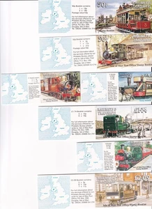 GB -  Isla Man - 7 Carnets  - 1989/92 -  Railways & Tramways - MNH - Picture 1 of 2