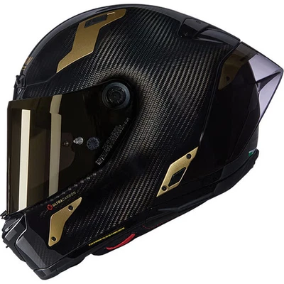 Nolan X-804 RS Ultra Carbon Aureo Motorcycle Race Helmet - Carbon / Gold