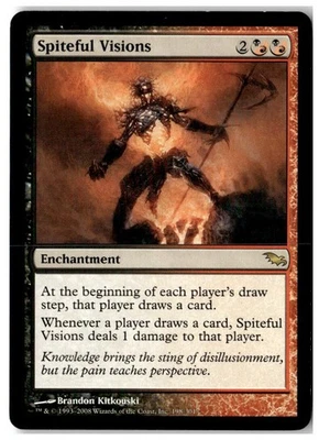 MTG Spiteful Visions - Shadowmoor Heavily Played English - Image 1 of 2