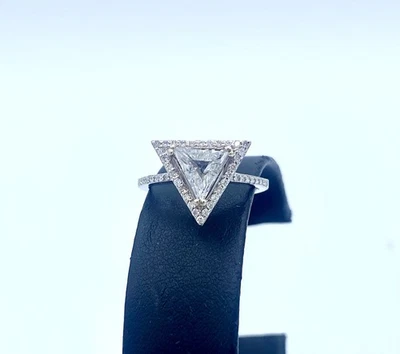 Natural Diamond Engagement Ring 1.06 CT Solid 14K White Gold - Image 1 of 4