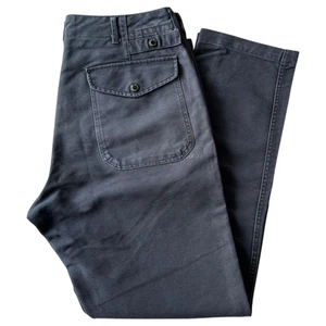ENGINEERED GARMENTS Ground Pants 34 Black Tapered USA Military Cotton F/S - Picture 1 of 14
